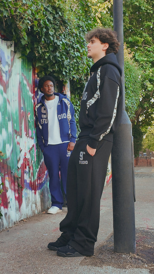 9th Studio Royal Blue Wide Leg Pants - street editorial