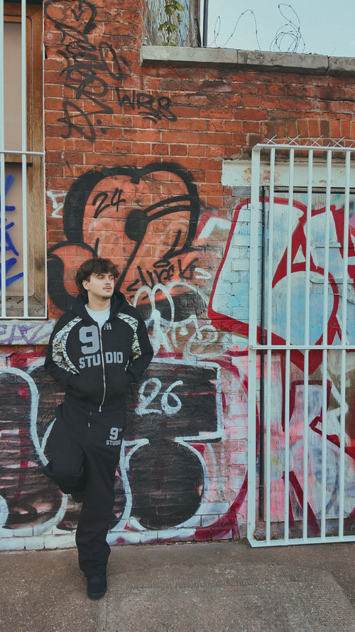 9th Studio Black Wide Leg Pants - street editorial